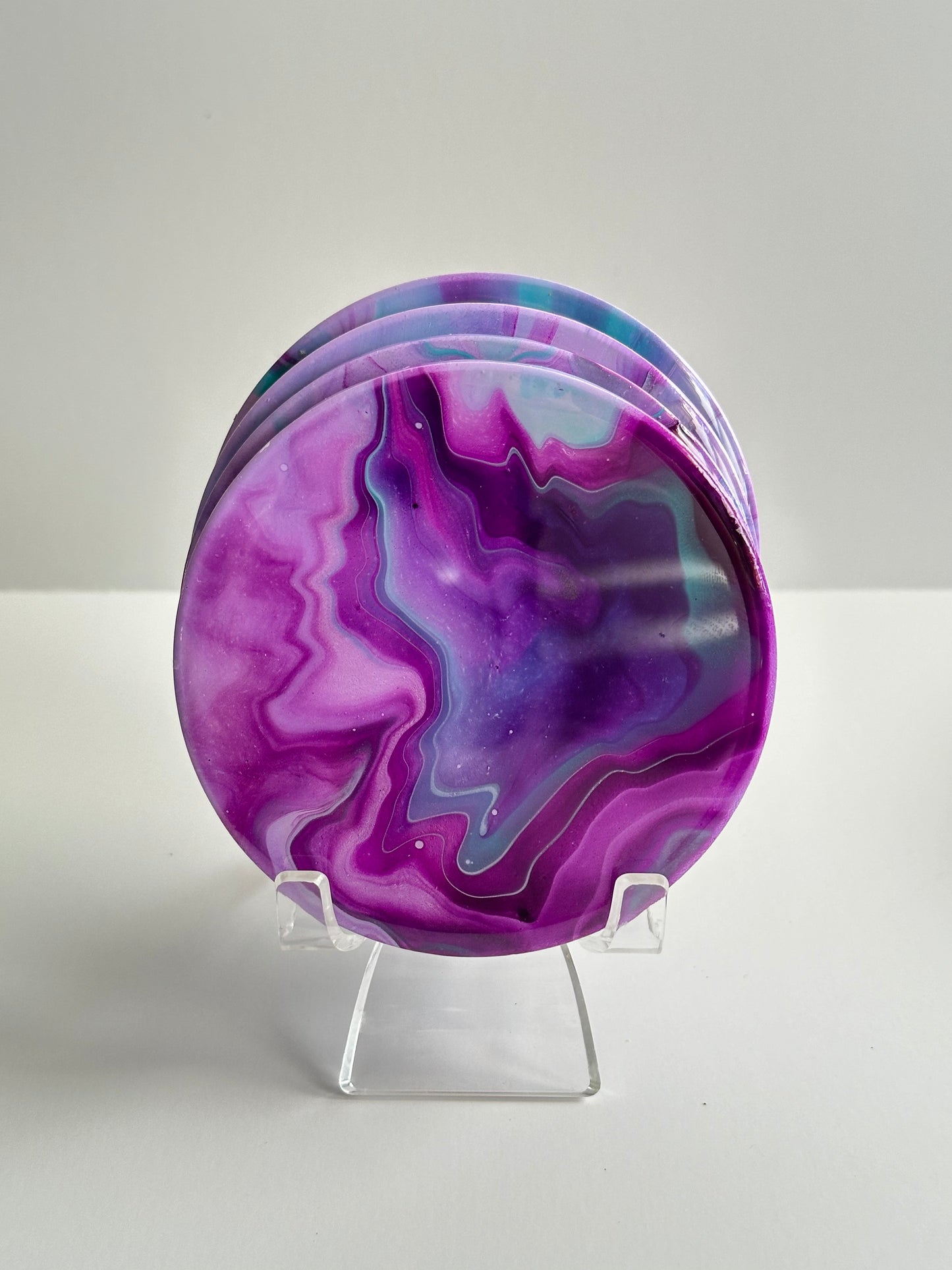 PurpleAmethyst Coasters 4ct