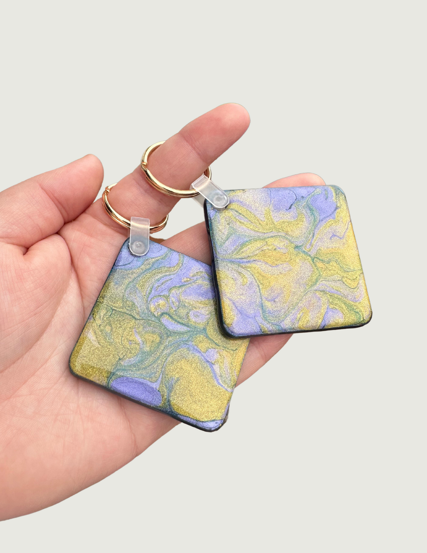 Amethyst/Gold Keychain