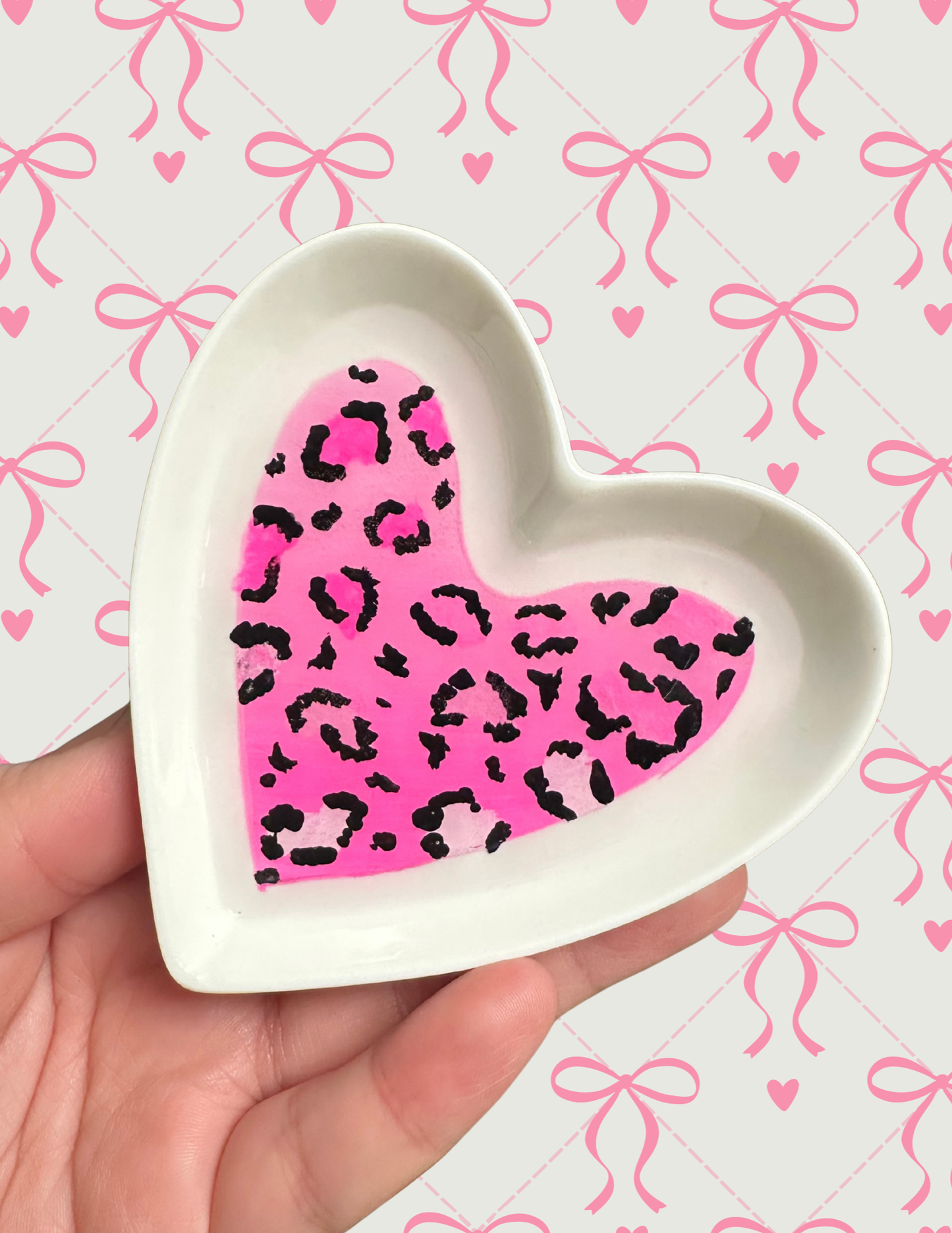 Heart Leopard Jewelry Dish