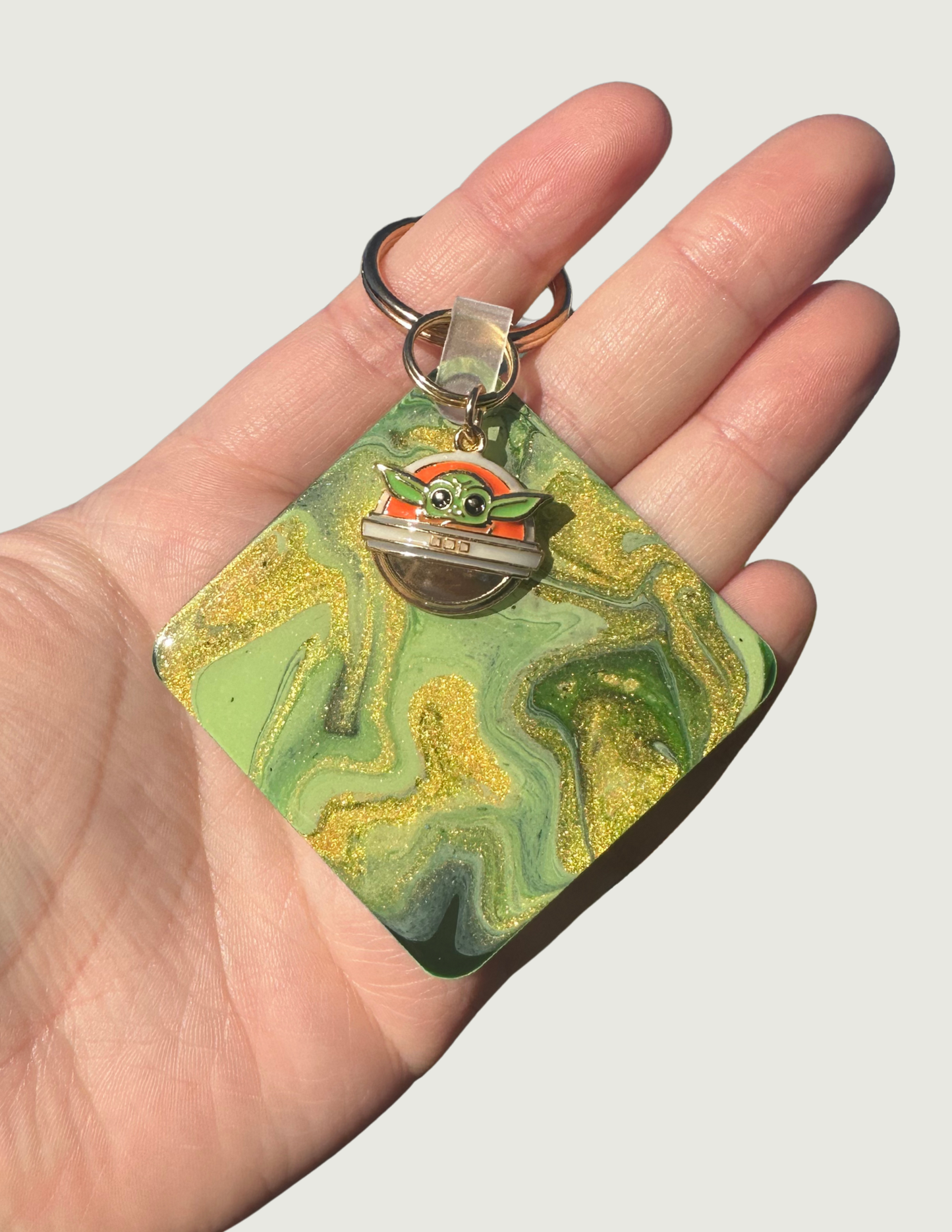 Green Yoda Keychain
