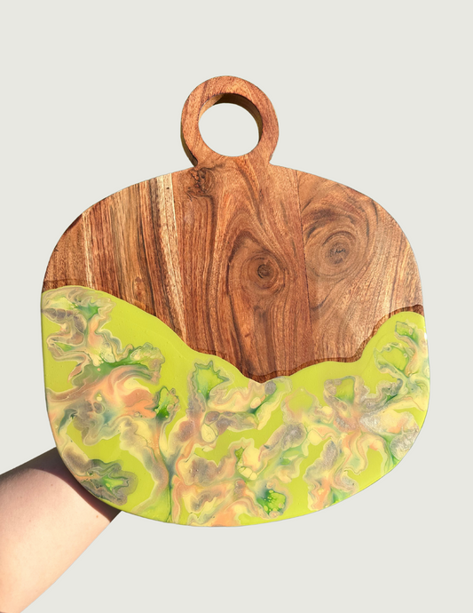 Decorative Cutting Board -Green/Peach/Yellow