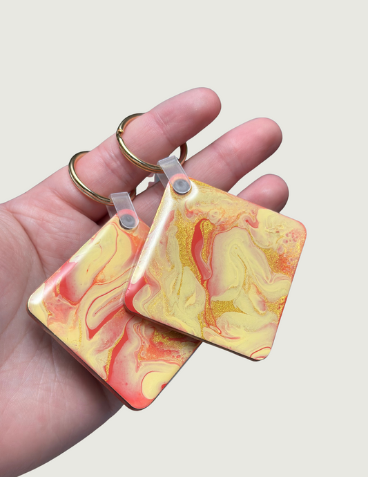 Orange/Yellow/Gold Keychain