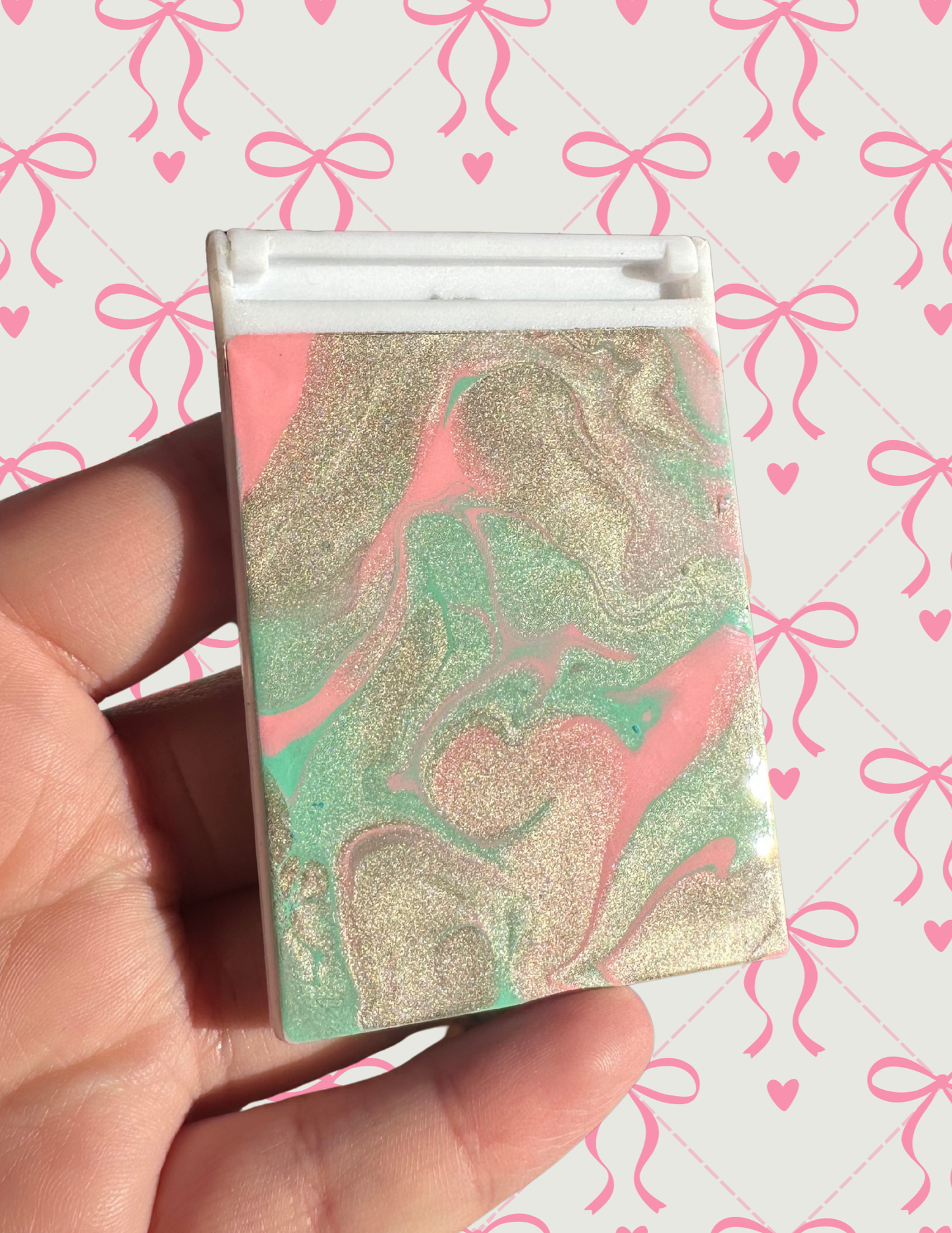 Pink/Green Compact Mirror