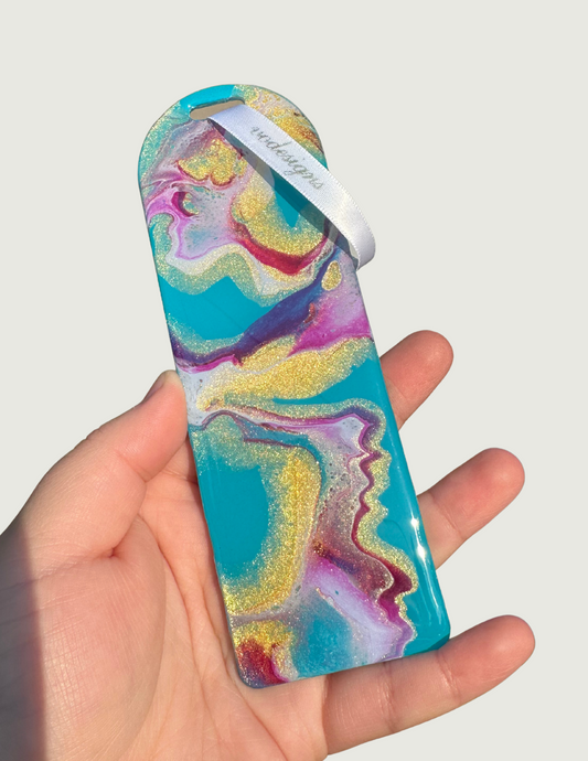 Teal/Magenta/Gold Bookmark