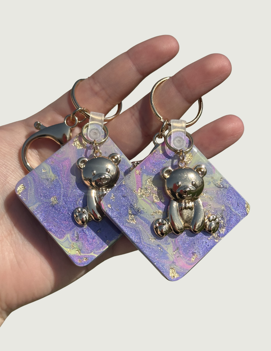 Gold Bear Keychain