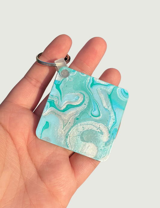 Teal/Silver/Aqua Keychains (Multiple Variations)
