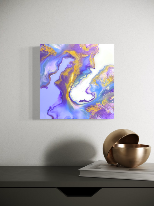 10x10 Lavender Pour Art