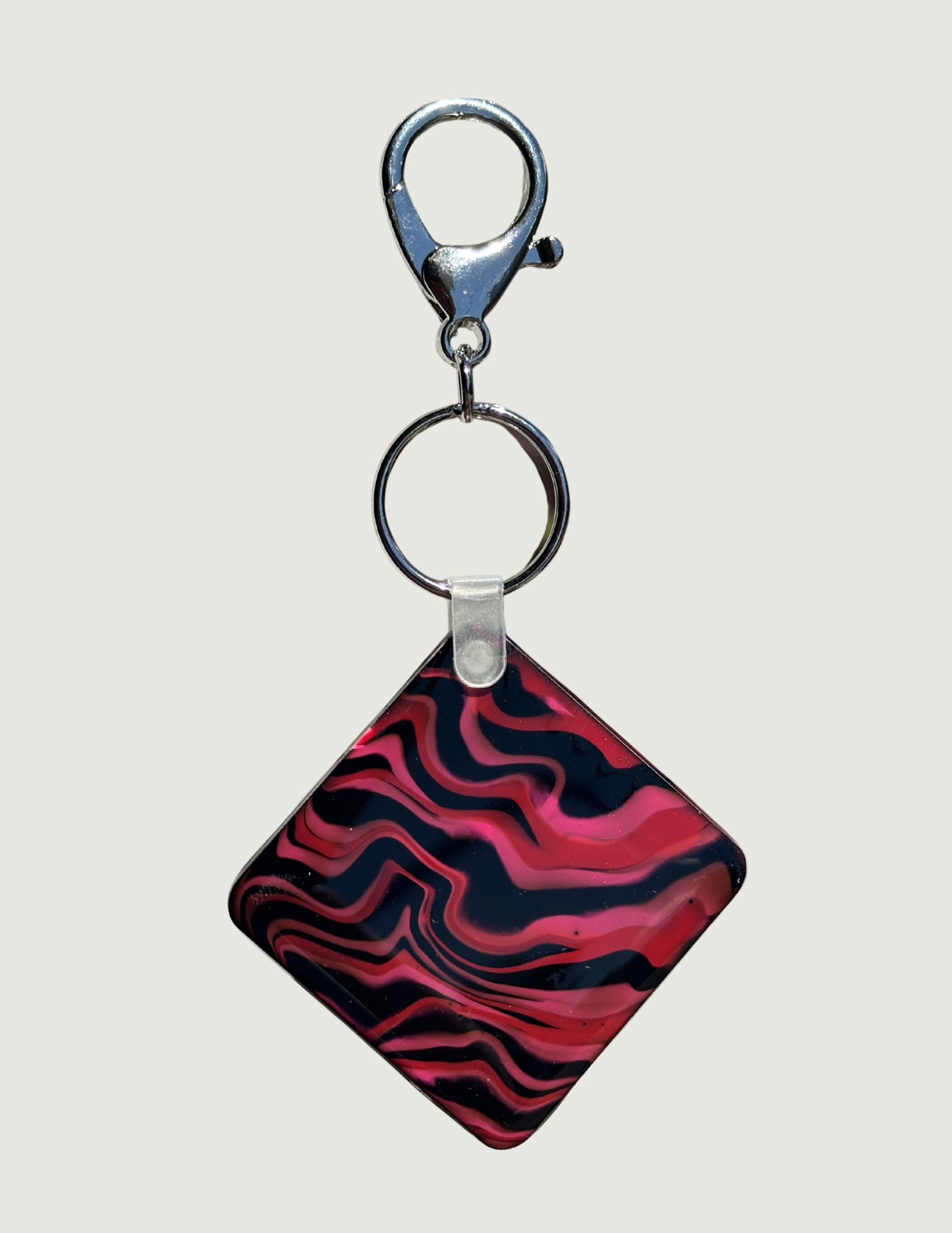 Pink and Black Zebra Print Keychains (Multiple Variations) 3D