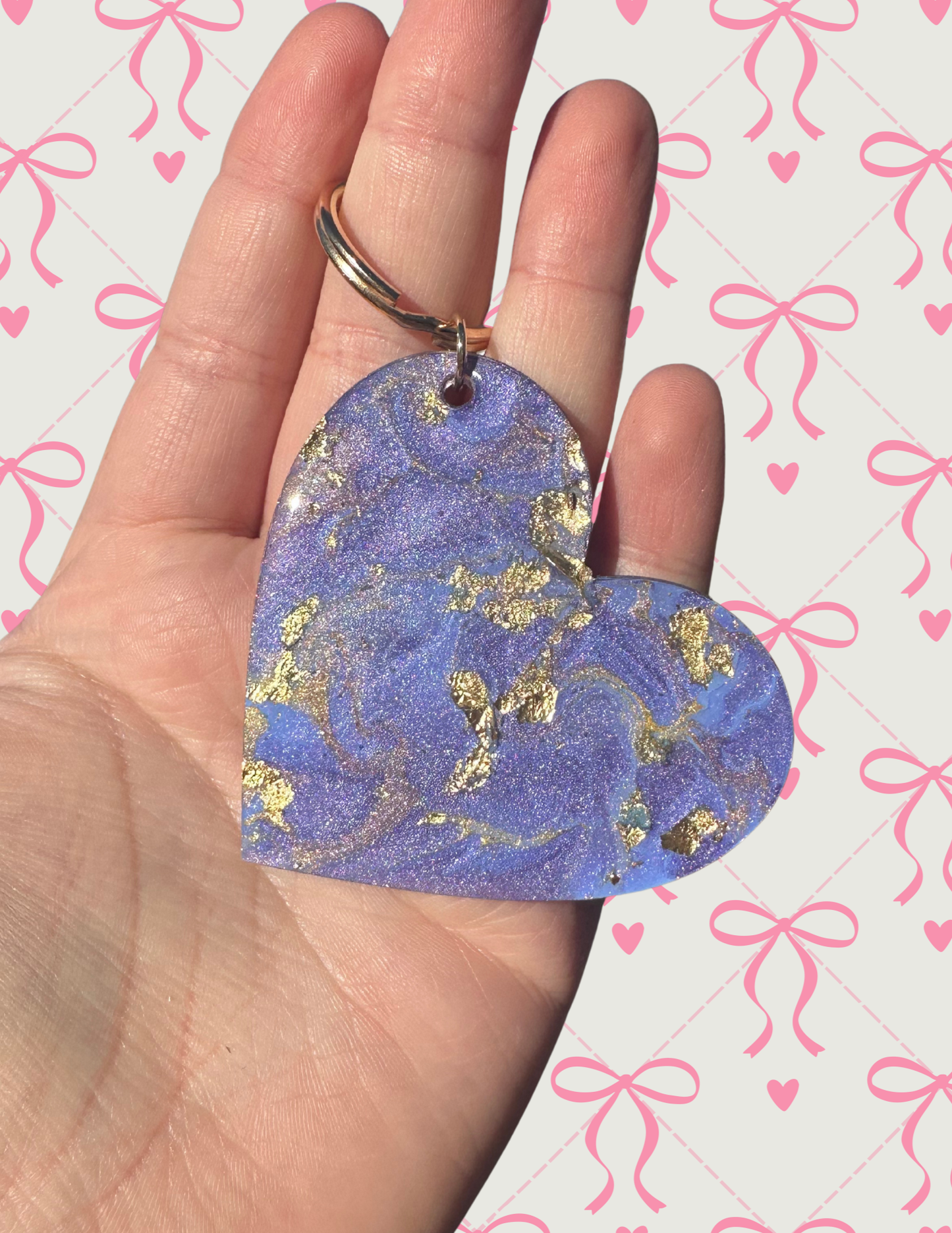 Purple Heart Keychain