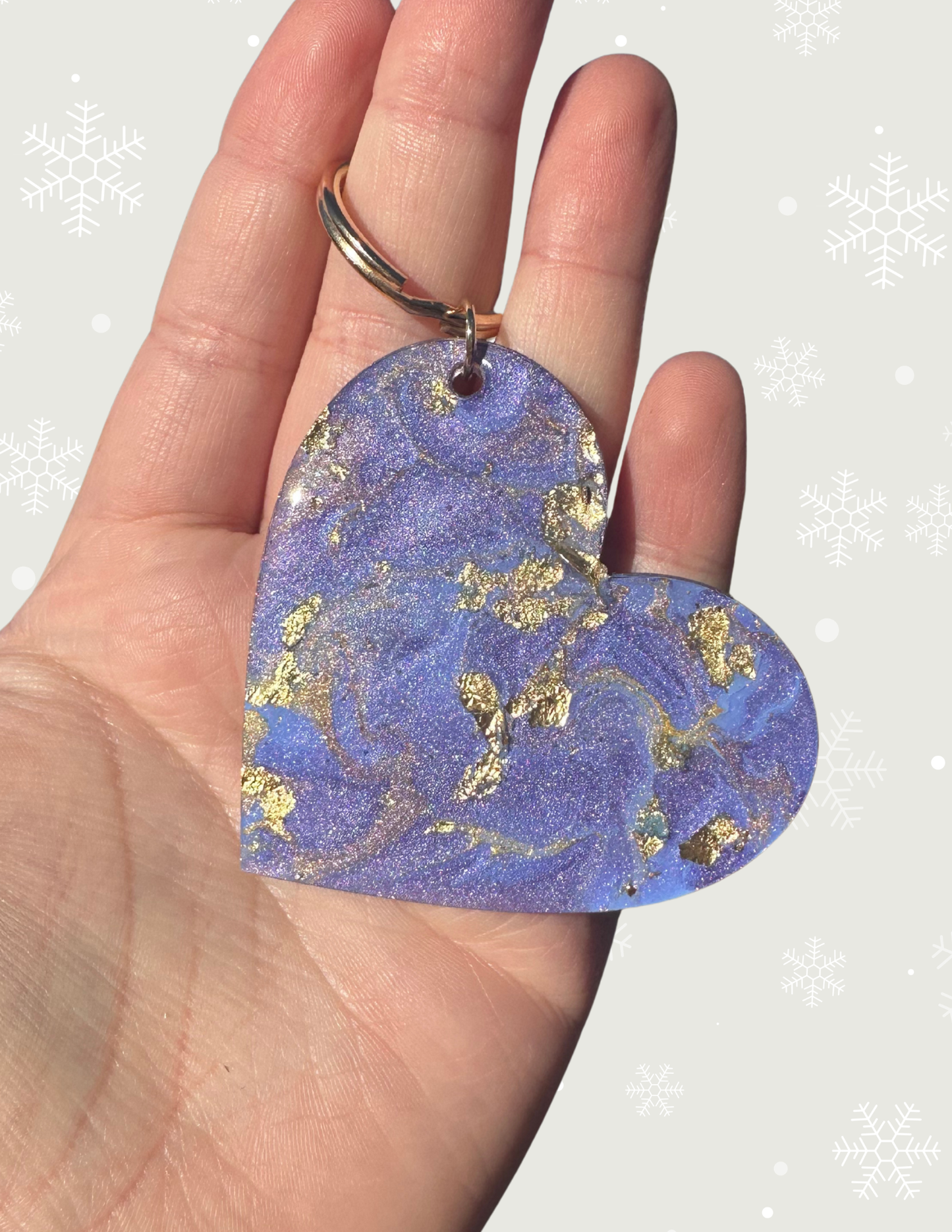 Purple Heart Keychain