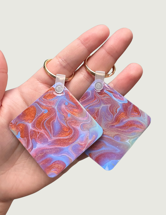 Purple/Copper/Green Keychains 3F