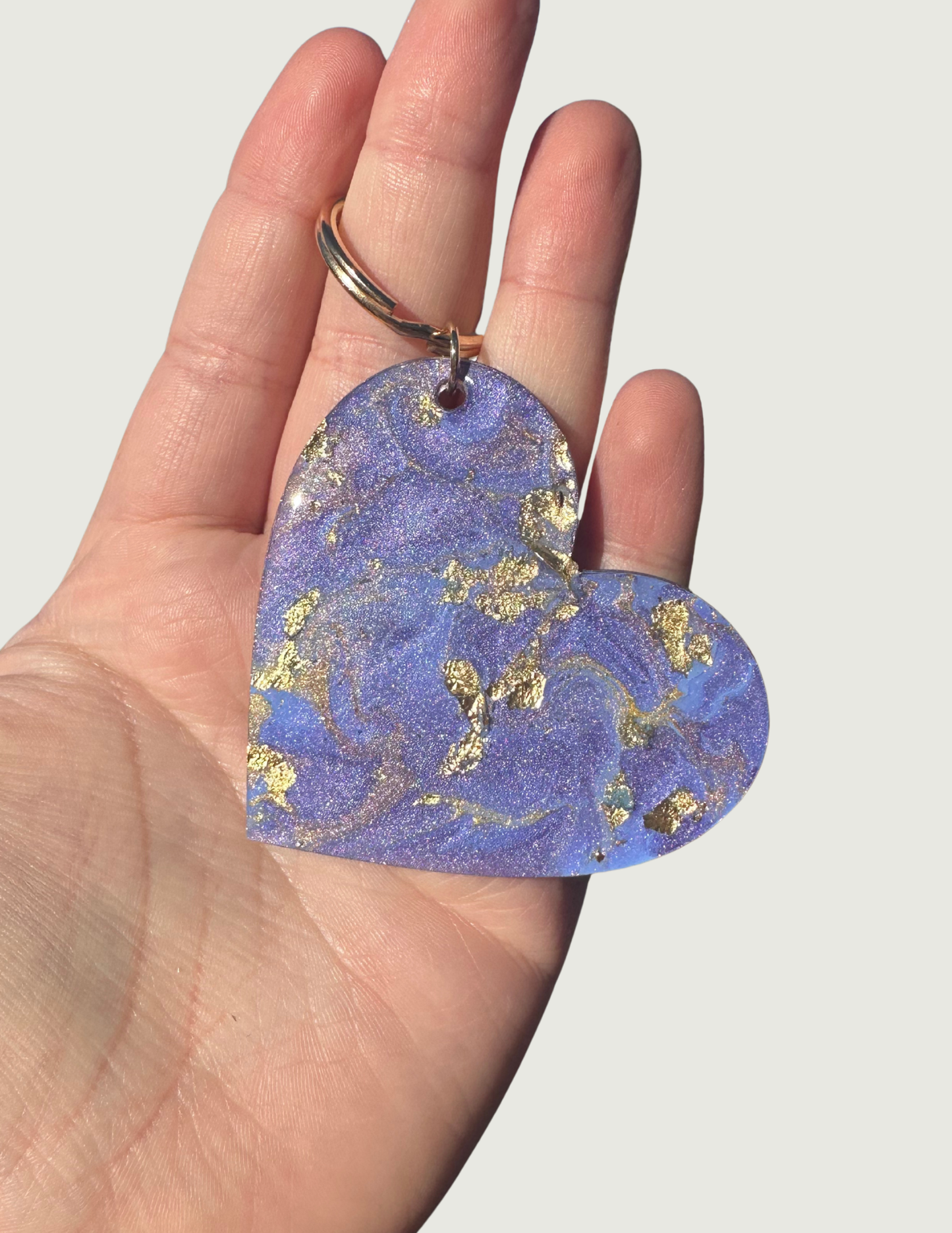 Purple Heart Keychain