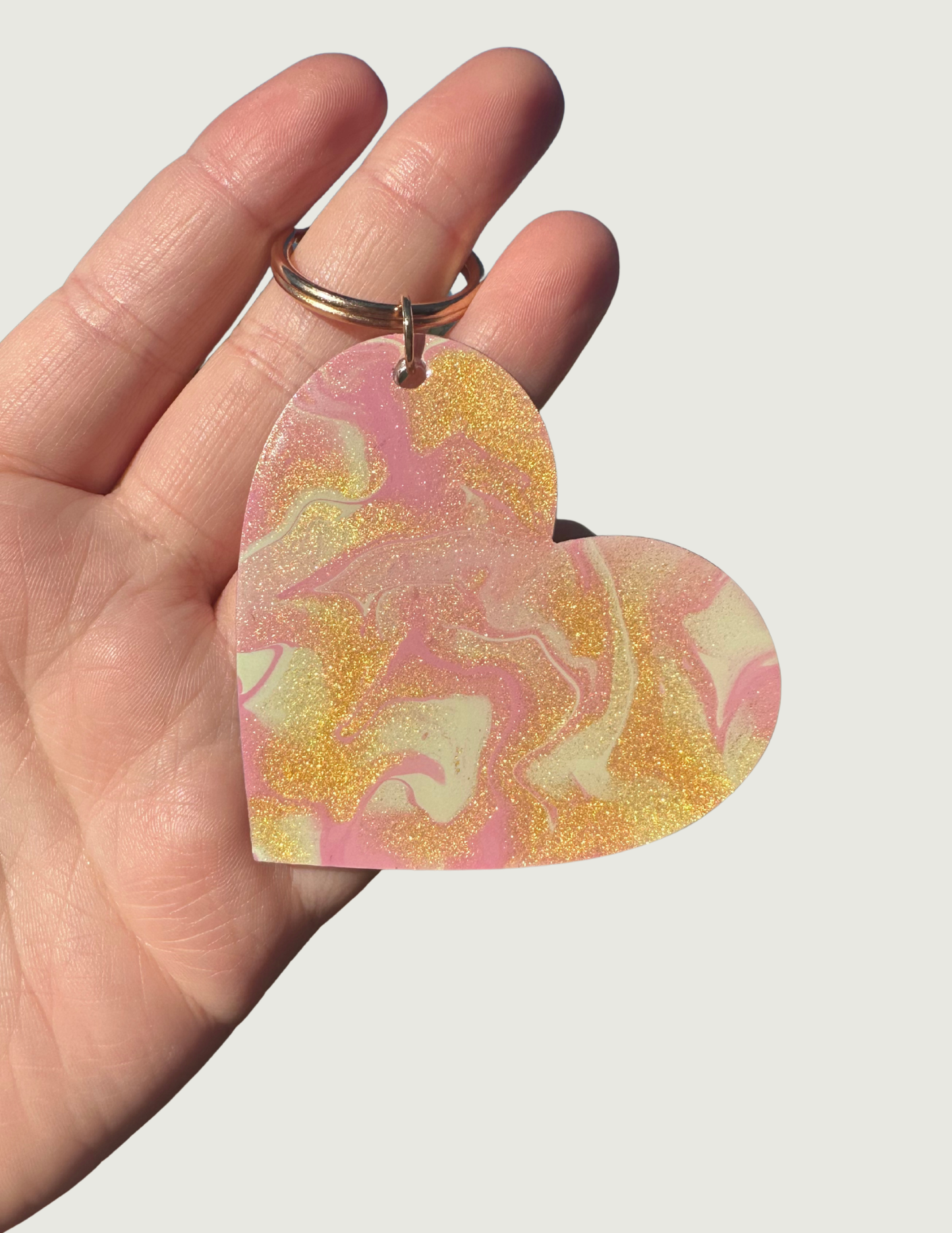 Pink Heart Keychain