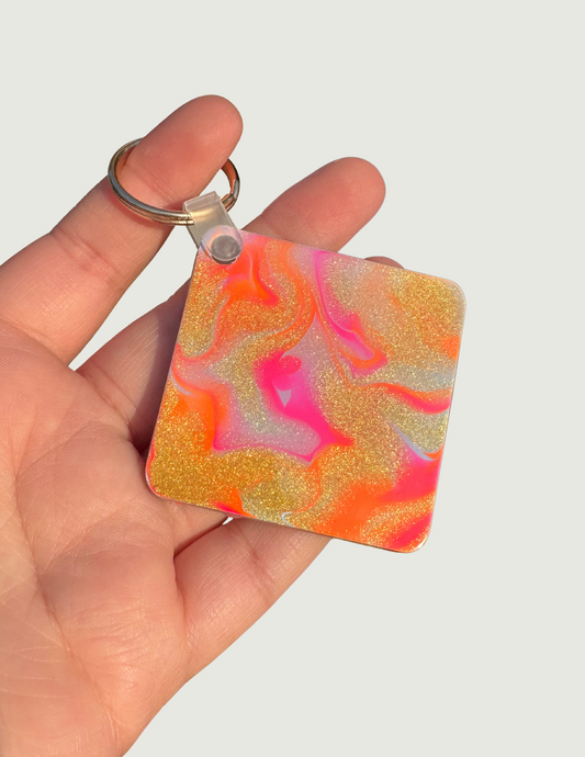 NeonPink/Orange/BrightPink Keychains (Multiple Variations)
