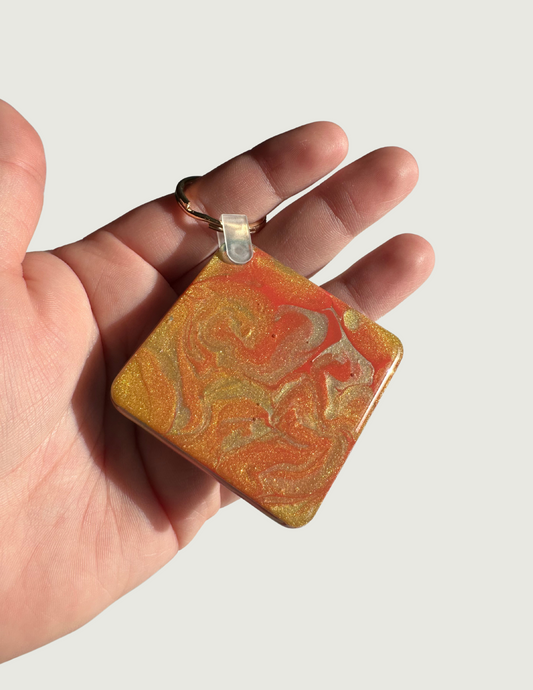 Orange/Gold Keychain